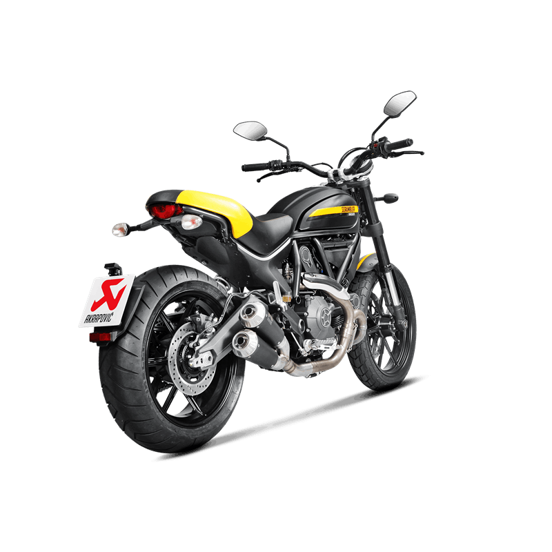 Akrapovic Slip-On Line (Titanium) Auspuff für Ducati Monster 797 Modelljahr 2017-2020, Scrambler Café Racer 2017-2020, Scrambler Icon/Urban Enduro/Classic/Full Throttle 2015-2020