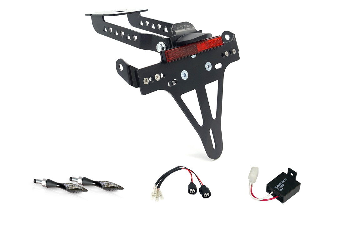 Kennzeichenhalter-Blinker-Kit XLED für Kawasaki Z650 und Ninja 650 Typ: ER650K / EX650M ab Modelljahr 2020 (Hinten)