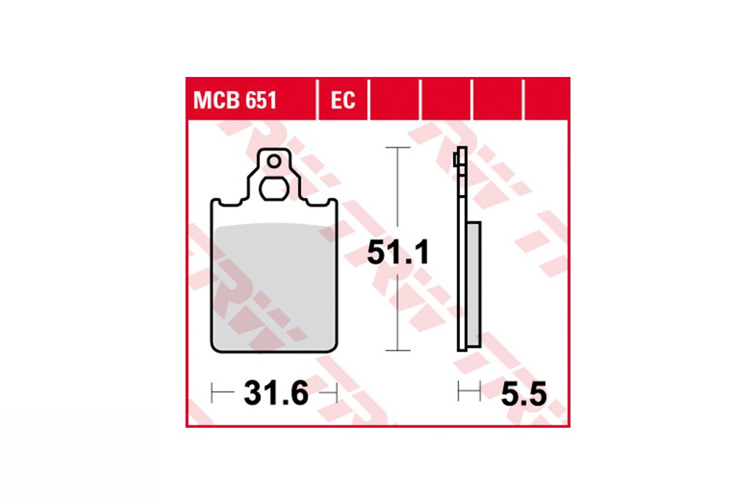 TRW Bremsbelagsatz MCB651EC
