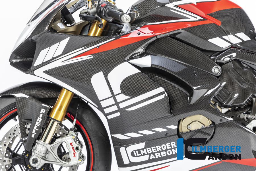 Ilmberger Carbon Verkleidungsseitenteil links Racing, glänzend, Ducati Panigale V4  2018-2019
