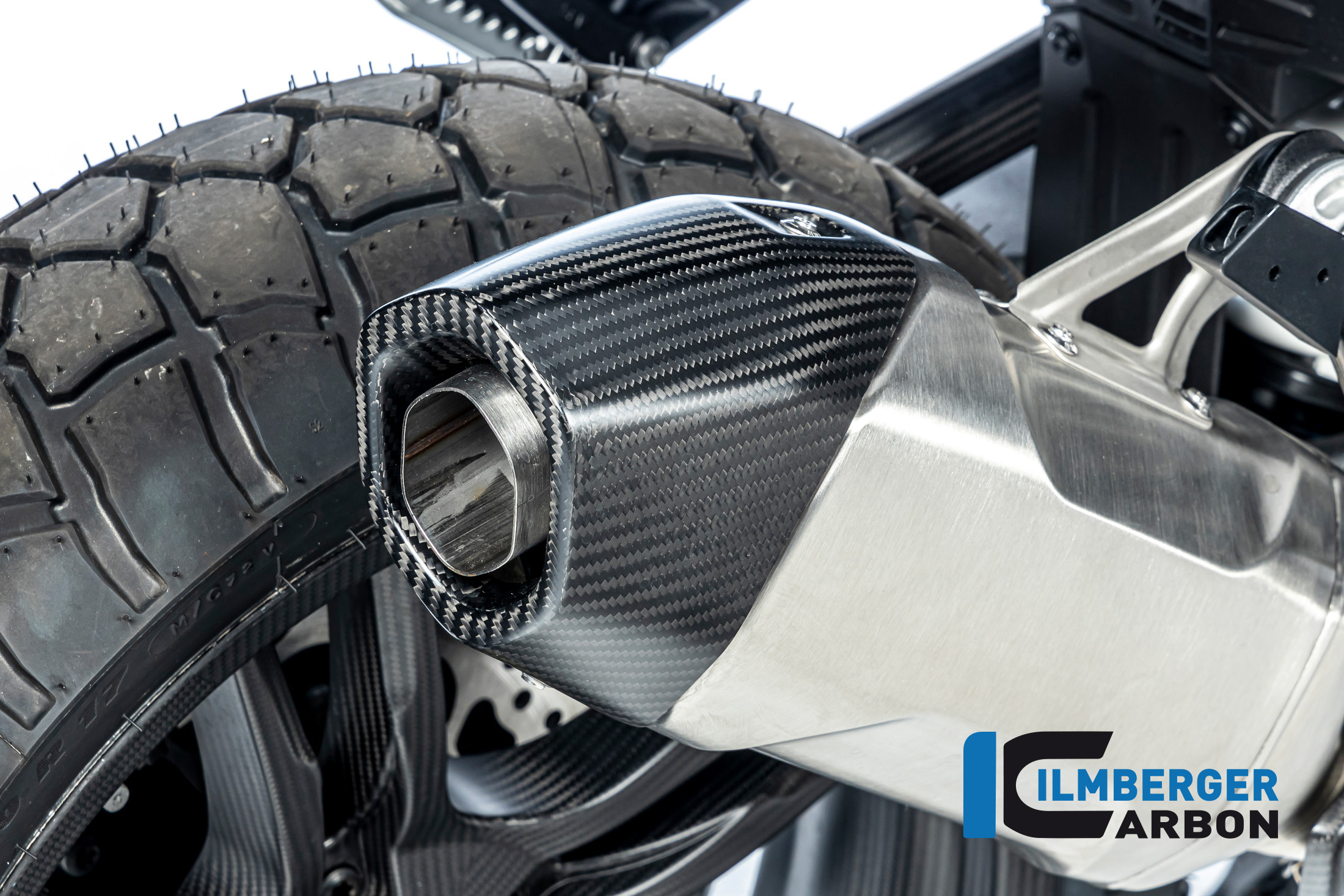 Ilmberger Carbon Auspuffhitzeschutz hinten, matt, BMW R1300GS 2023-