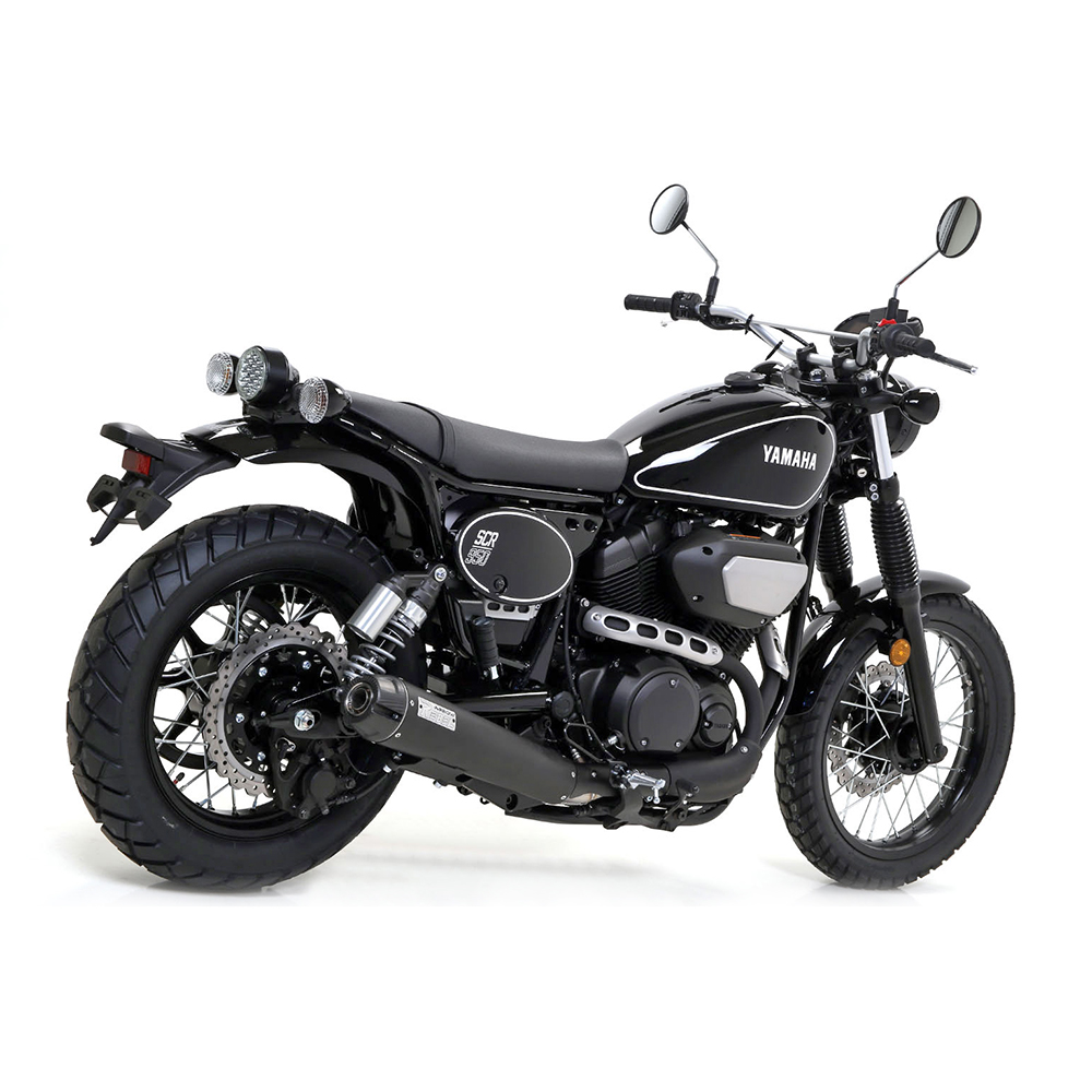 ARROW Auspuff REBEL DARK für Yamaha SCR950 2017-, Edelstahl schwarz (Nur mit ARROW Krümmer)