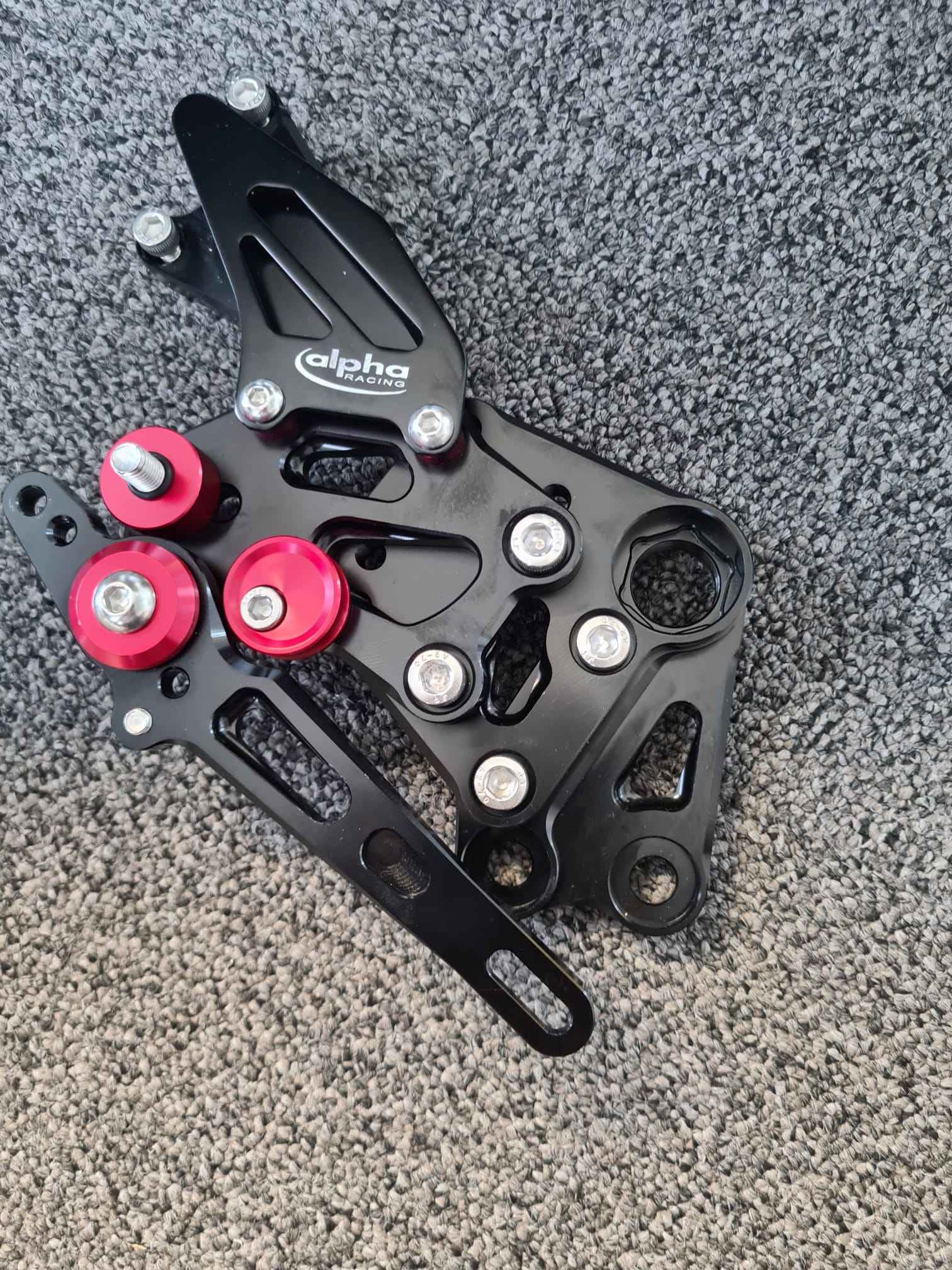 >TRACK< Fußrastenanlage schwarz KTM RC390 2014- ABE 