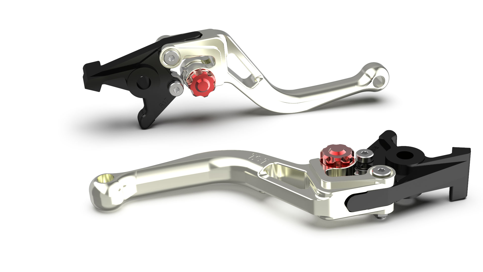 LSL Bremshebel BOW R82, kurz, silber/rot
