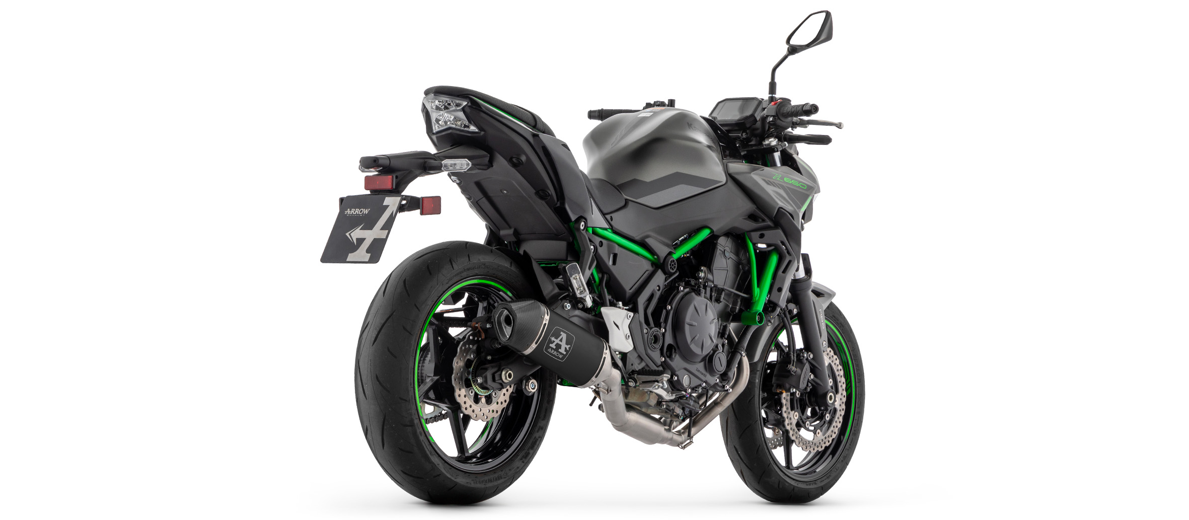 ARROW Komplettanlage mit VELOCE Endschalldämper Titan mit Cabonendkappe für Kawasaki Ninja 650 (35kW), Z650 (35kW) 2024-, Versys 650 2025-