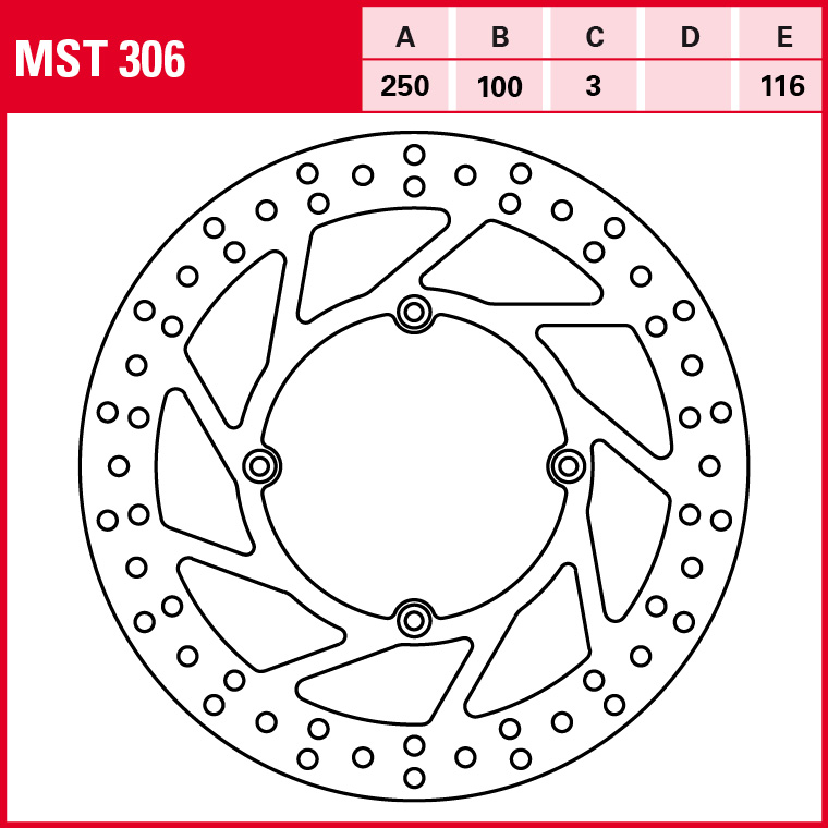 TRW Bremsscheibe Allround starr MST306