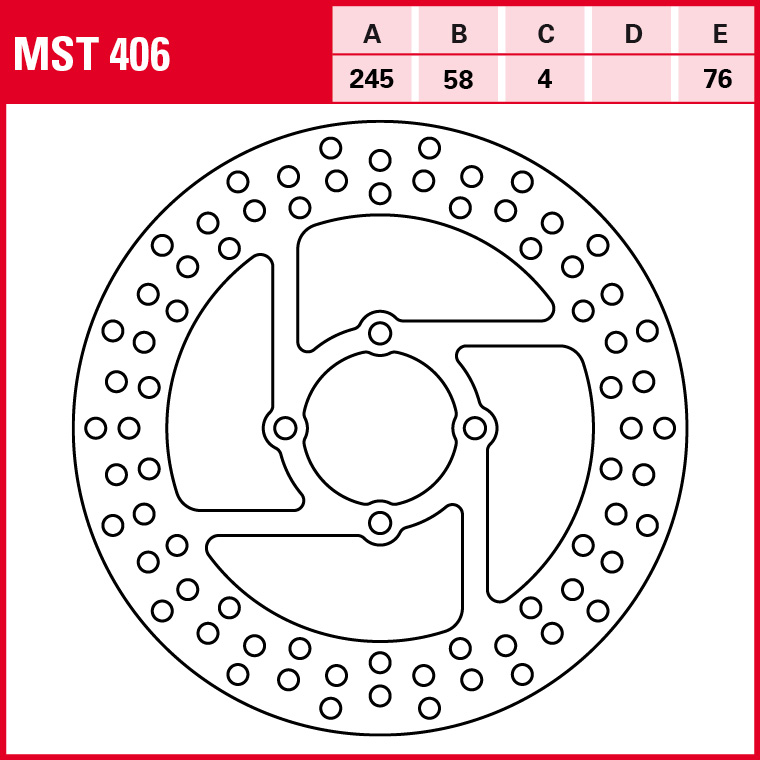 TRW Bremsscheibe Allround starr MST406