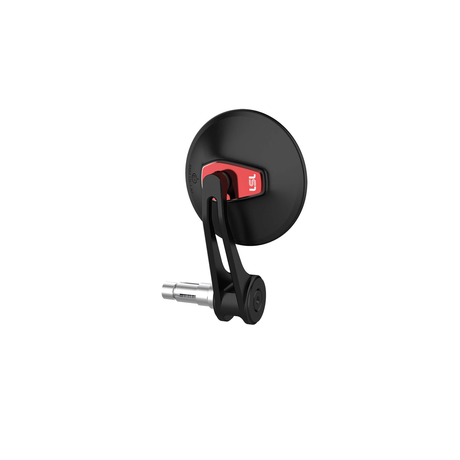 LSL Lenkerendenspiegel ERGONIA, Durchmesser 95 mm, schwarz-rot, mit Straßenzulassung, ECE, für rechts und links verwendbar,