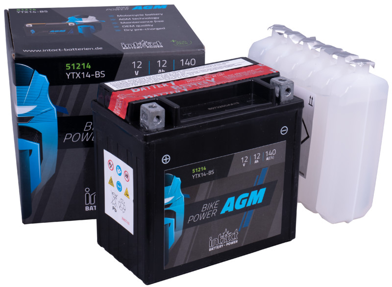Intact AGM Batterie  YTX14-BS