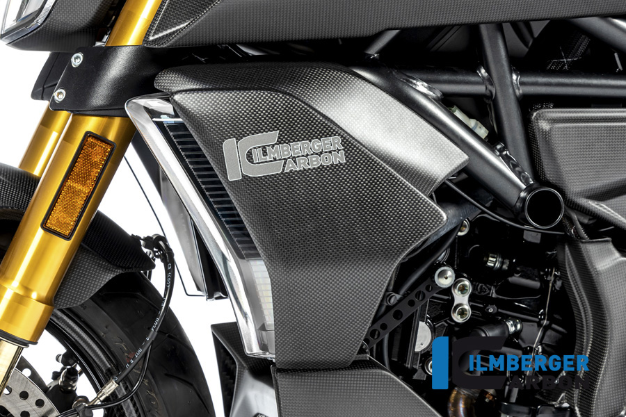 Ilmberger Carbon Wasserkühlerverkleidung links, matt, Ducati Diavel 1260 , 2019-
