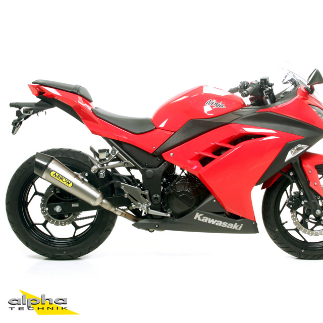 ARROW Auspuff X-KONE für Kawasaki Ninja 250 / Ninja 300 / Z300 2013-2016, Edelstahl