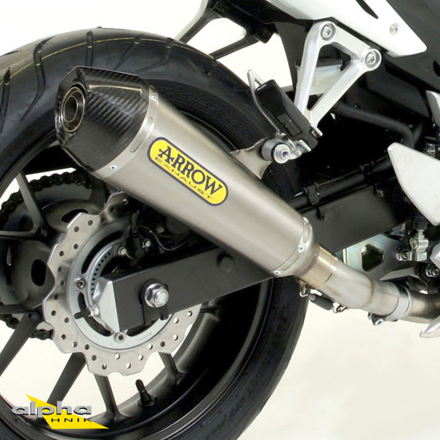 ARROW Auspuff X-KONE für Honda CB500F / CB500X / CBR500R 2013-2018, Edelstahl (Nur mit ARROW Zwischenrohr)