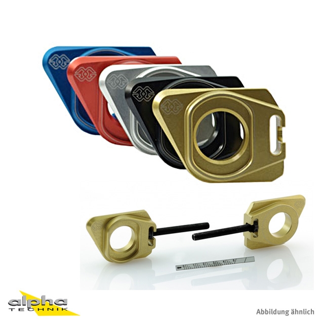 GILLES Achsblock für Suzuki GSXR600/750/1000 gold