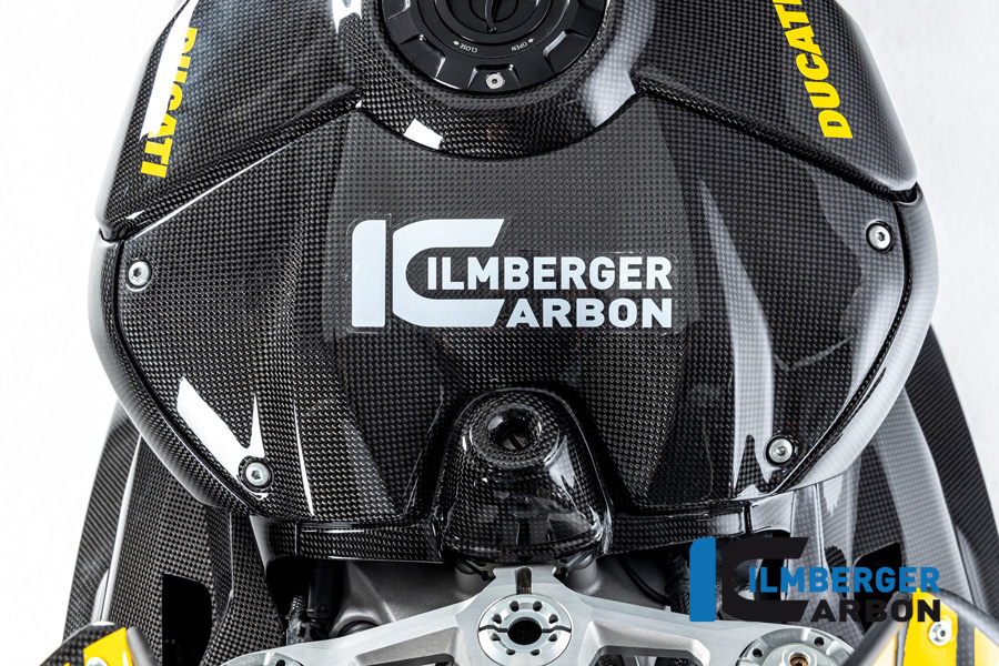 Ilmberger Carbon Tankabdeckung oben, glänzend, Ducati Panigale V4, V4S 2022-