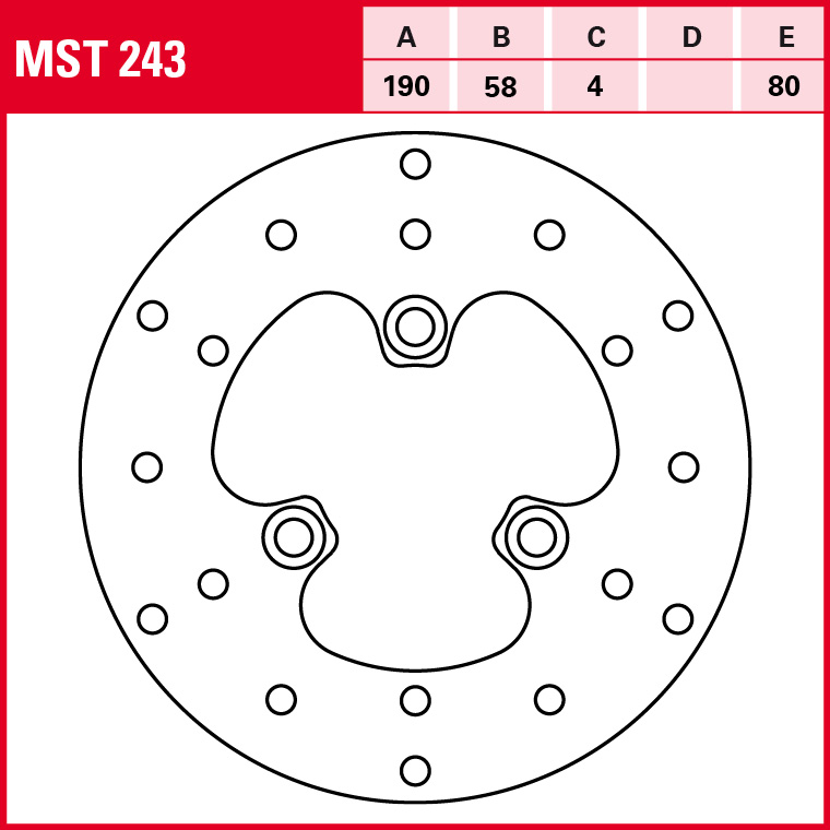 TRW Bremsscheibe Allround starr MST243