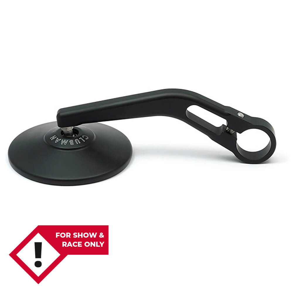 LSL Lenkerendenspiegel CLUBMAN, schwarz, Durchmesser 88 mm, ohne Straßenzulassung, für rechts und links verwendbar,