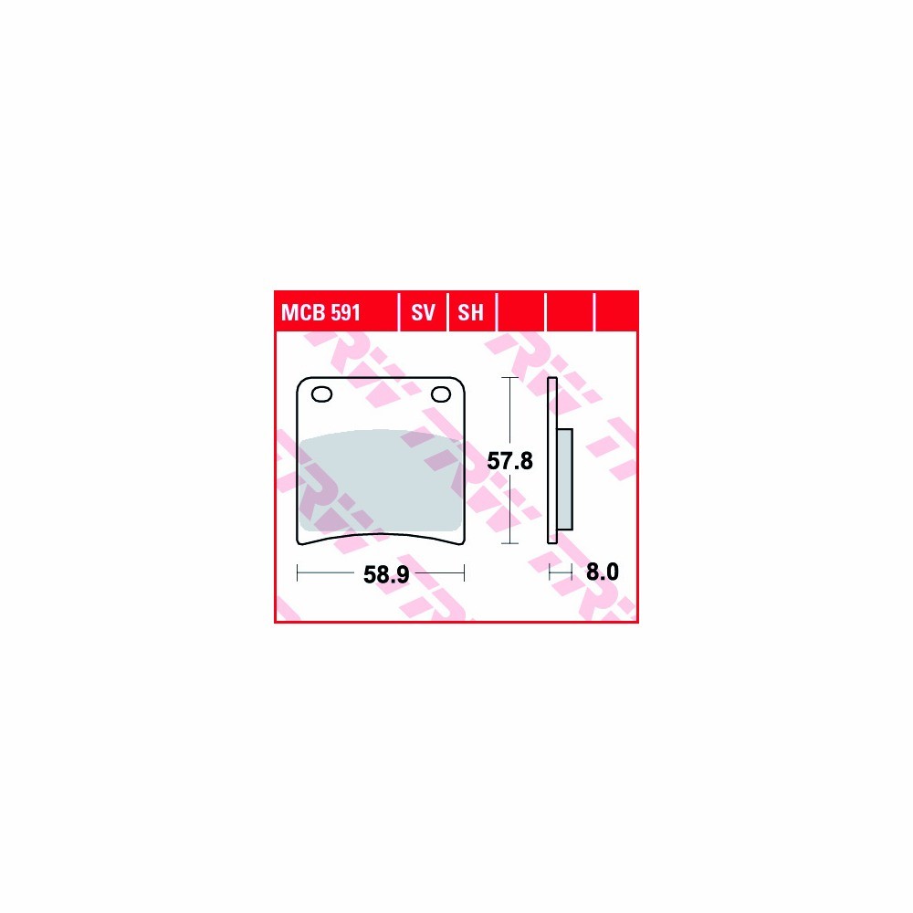 TRW Bremsbelagsatz Sinter Street MCB591SH hinten