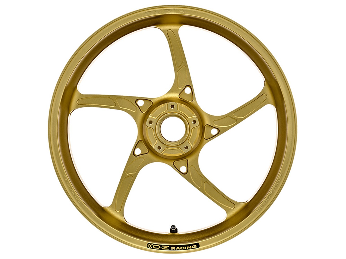 OZ Piega Aluminium hinten in goldfarben matt für Triumph Daytona 675, D67LC, 2006-2012 und Street Triple R, D67LD, 2007-2012