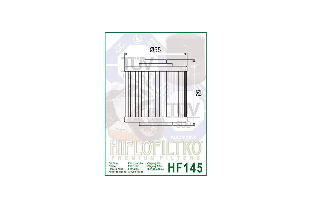 HIFLO Ölfilter HF145 für diverse Aprilia / Derbi / Keeway / MZ / Sachs / Yamaha Modelle