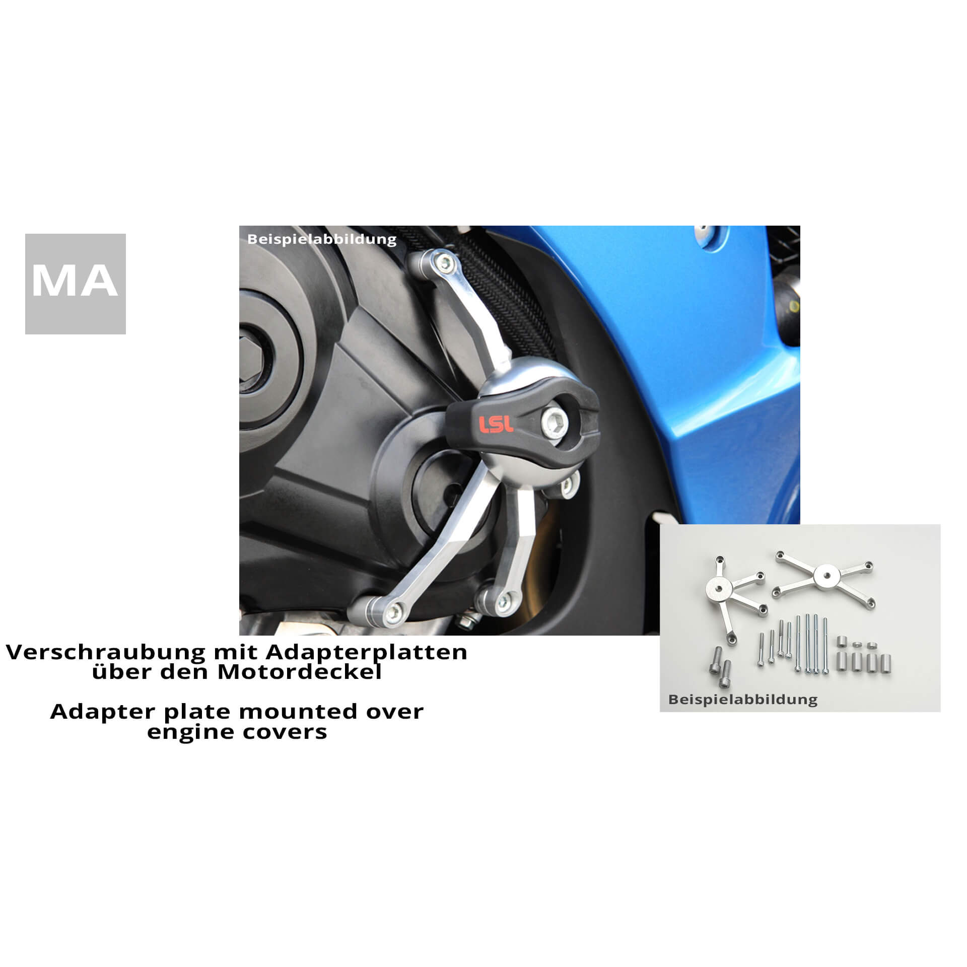 LSL Crash Pad Befestigungskit für Honda CBR1000RR,  2008- (ohne ABS)