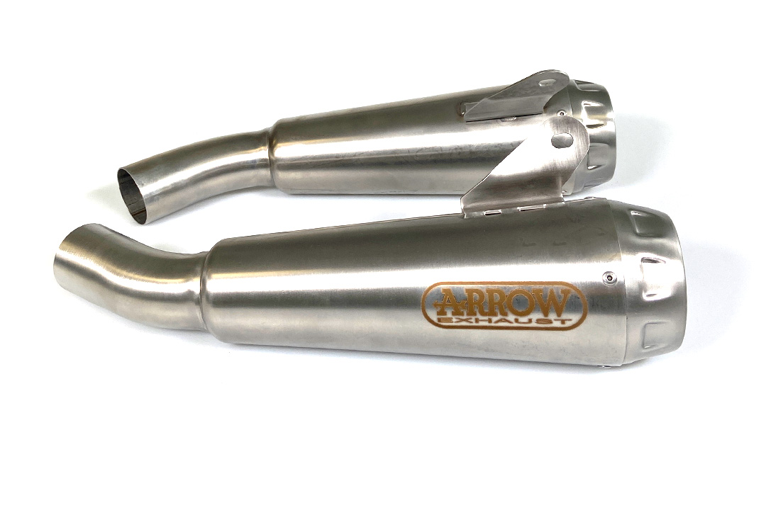 ARROW PRO-RACE Endschalldämpfer-Paar Edelstahl für Ducati Scrambler 1100 Modelljahr 2018-2020