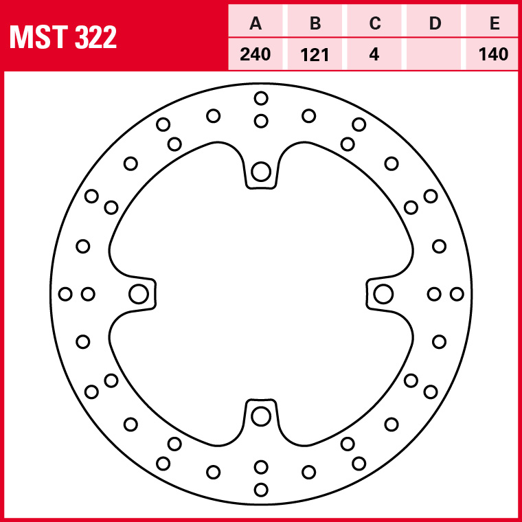 TRW Bremsscheibe Allround starr MST322