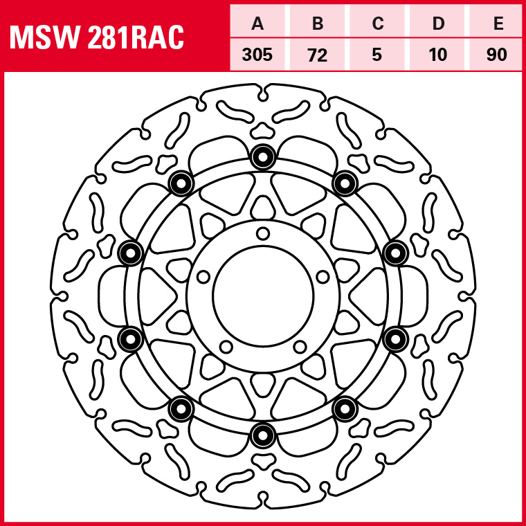 TRW Bremsscheibe Sportiv schwimmend MSW281RAC