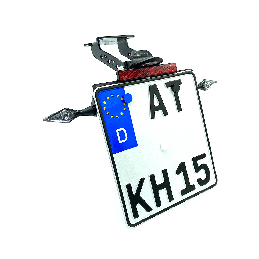 alpha Technik Kennzeichenhalter für Yamaha YZF-R125 / R125 / YZF125-A, ab Modelljahr 2021-