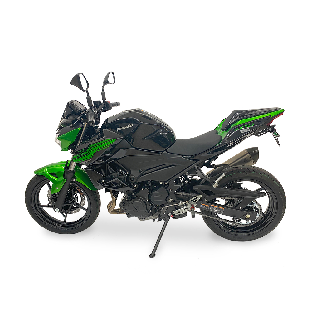 >TRACK< Fußrastenanlage titan Kawasaki Ninja 400 ab 2018 / Z400 ab 2019 ABE 