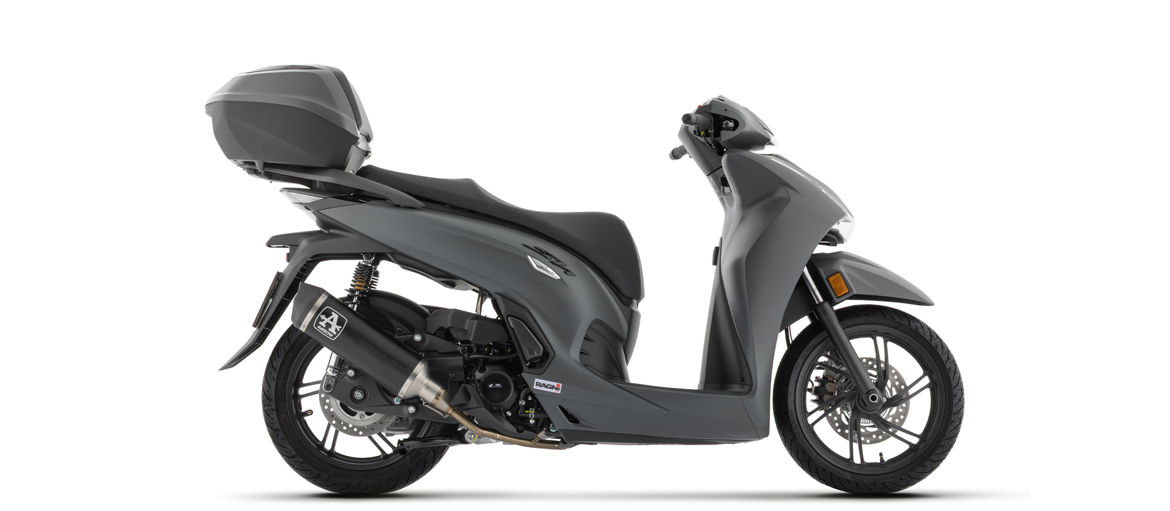 ARROW Auspuff DARK URBAN mit Carbon-Endkappe für Honda ADV 350, 2025-