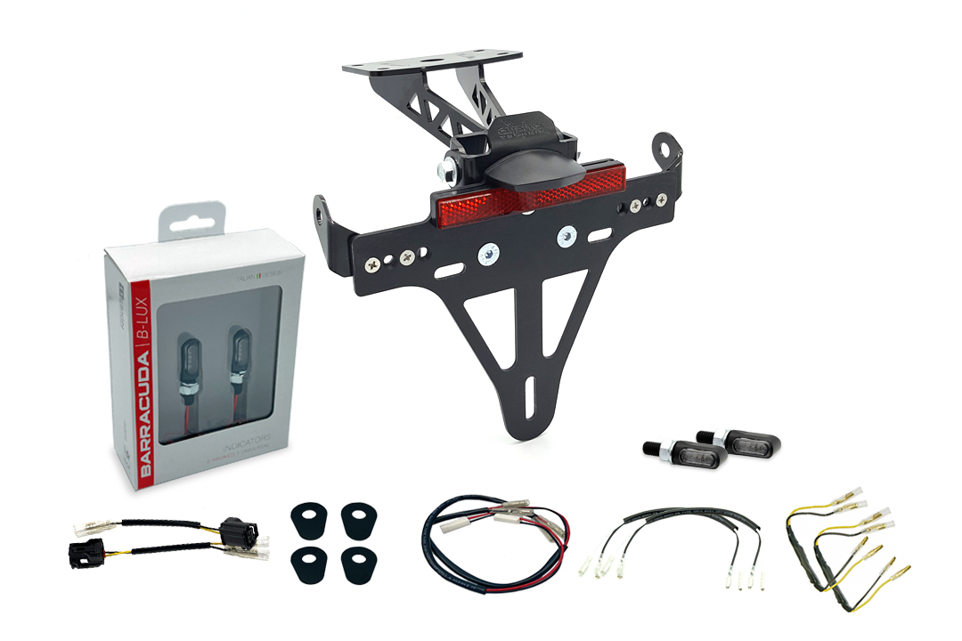 alpha Technik Kennzeichenhalter-Blinker-Kit M-LED (vorne + hinten) für Yamaha MT-07 RM33 / RM34 ab Modelljahr 2021