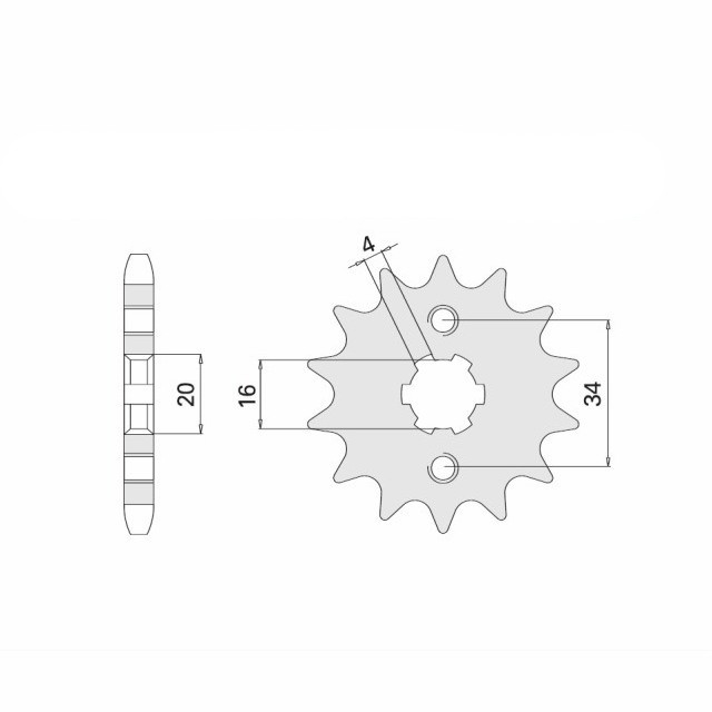 Ritzel, 16 Zähne, Teilung 428