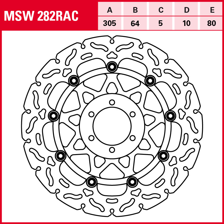 TRW Bremsscheibe Sportiv schwimmend MSW282RAC
