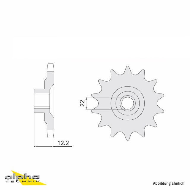 Ritzel, 17 Zähne, Teilung 520