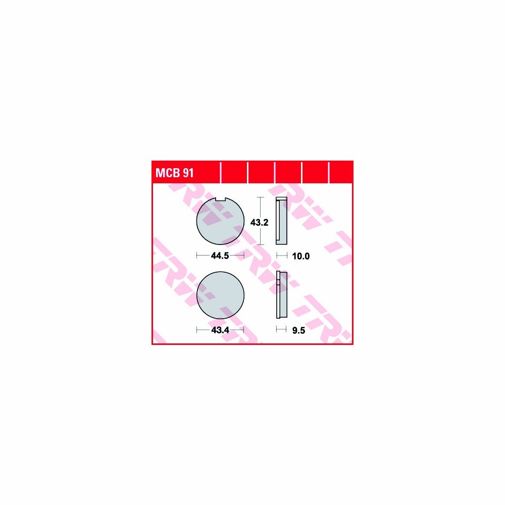 TRW Bremsbelagsatz Allround MCB091 vorne