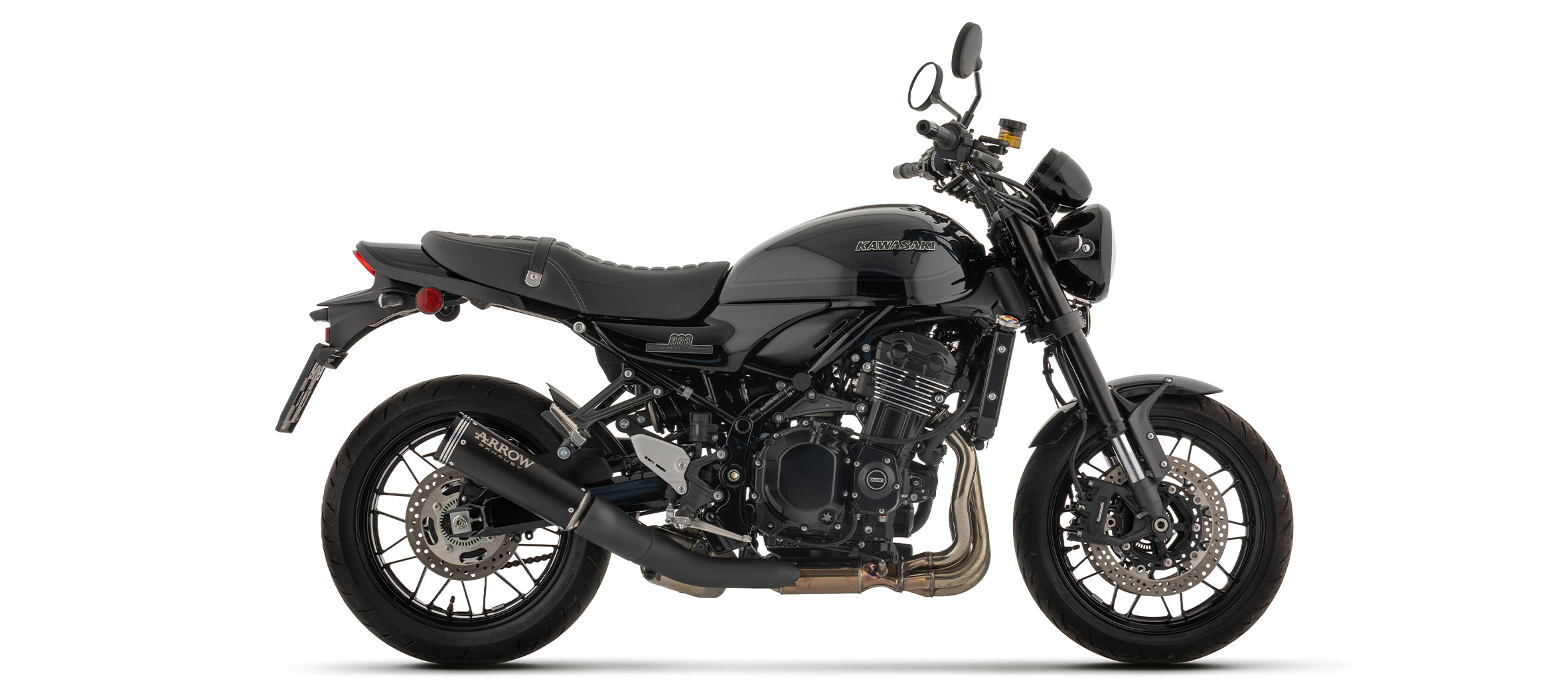 ARROW Auspuff REBEL DARK Slip-On mit schwarzer Aluminium-Endkappe für Kawasaki Z900RS, 2025-