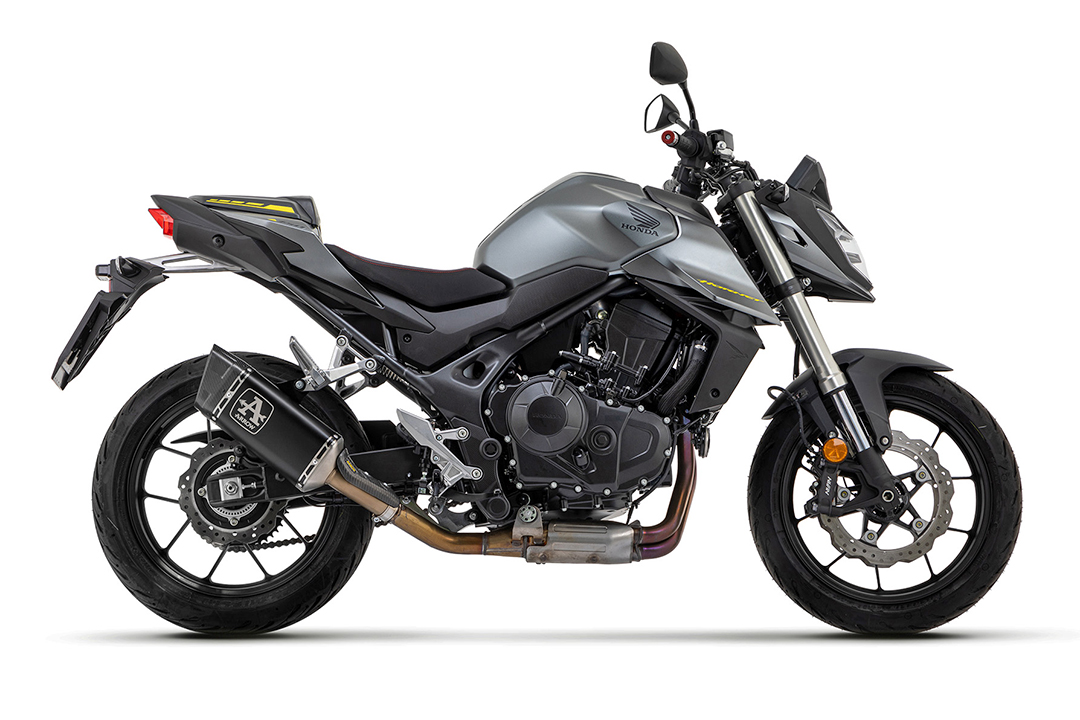 ARROW PISTA DARK Slip-On Titan für Honda CB750 Hornet Modelljahr 2023-