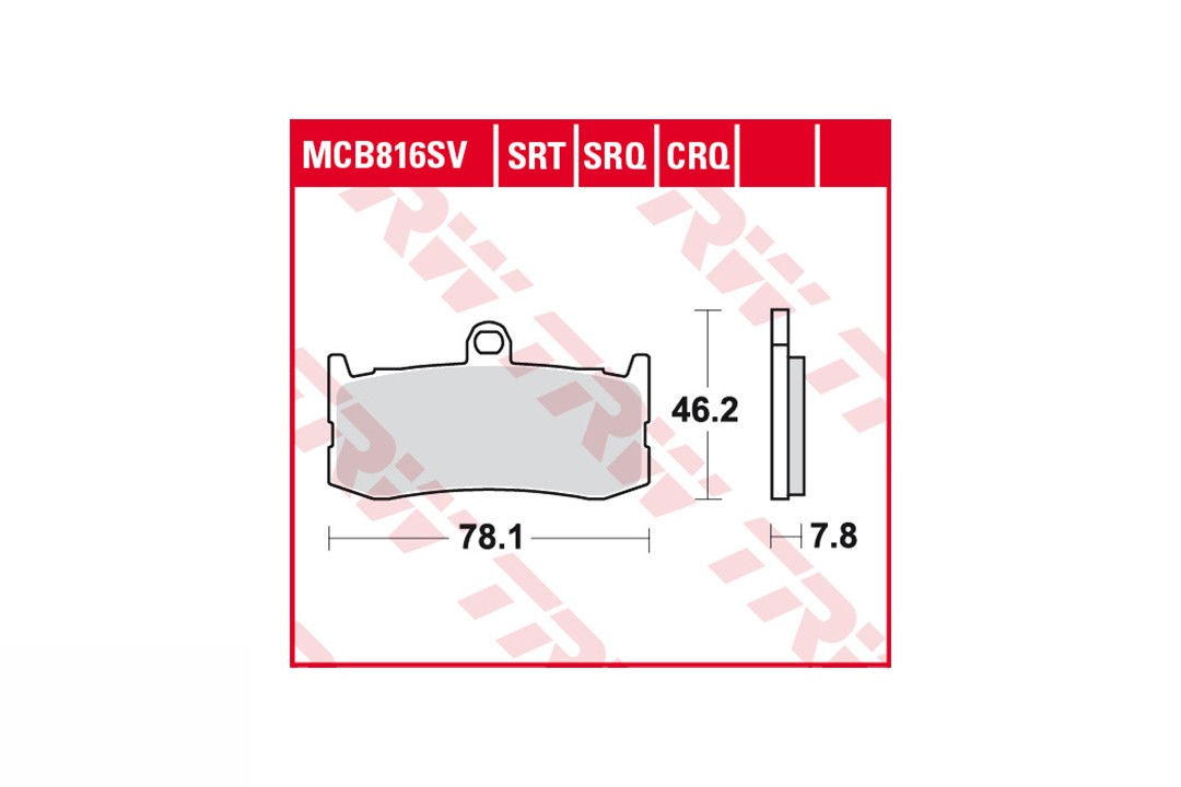 TRW Bremsbelagsatz Sinter Road & Track MCB816SRT vorne
