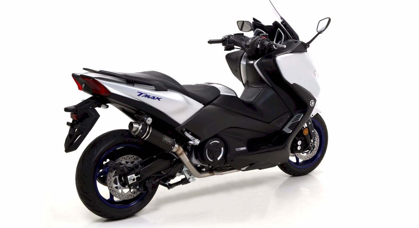GIANNELLI Komplettanlage mit X-PRO BLACK Auspuff für Yamaha T-Max 530, Modelljahr 2017-18 aus Edelstahl, ohne Katalysator