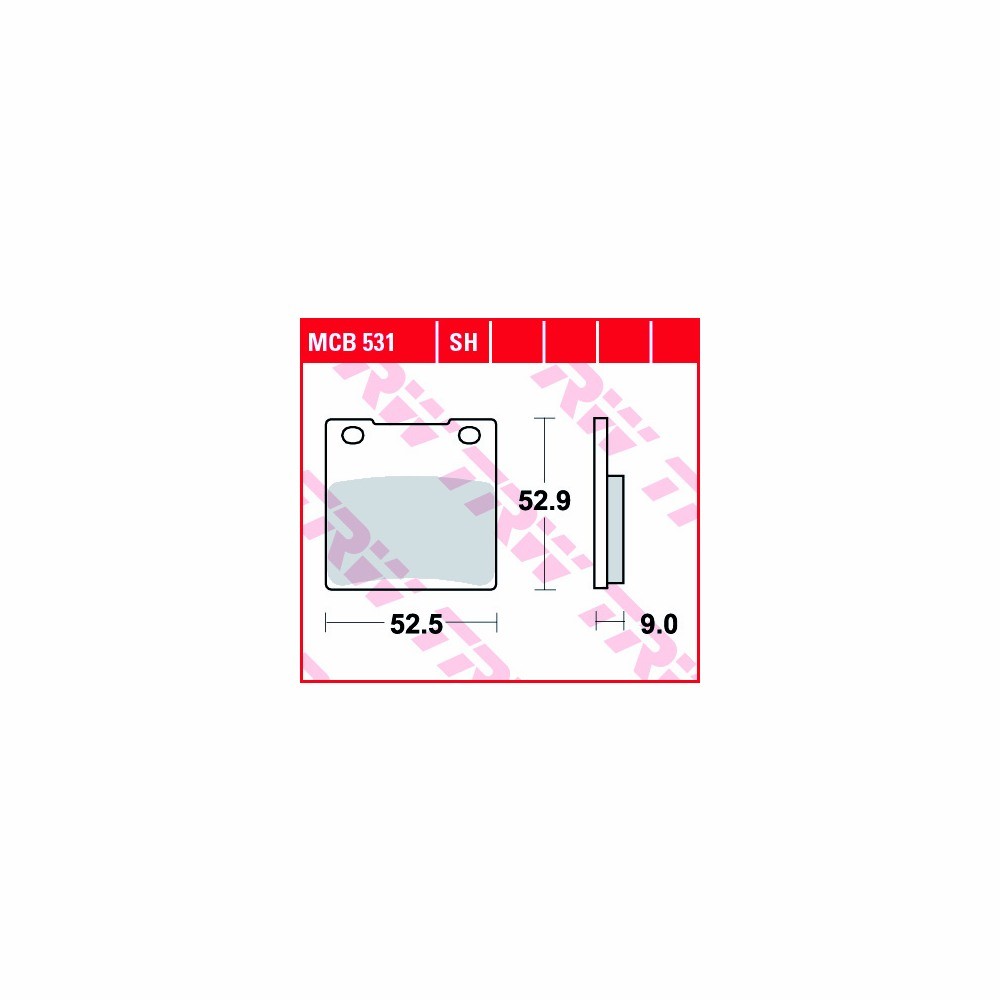 TRW Bremsbelagsatz Sinter Street MCB531SH hinten
