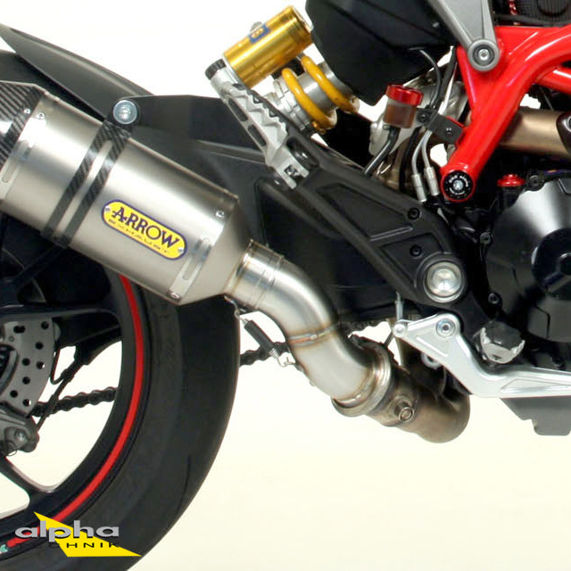 ARROW Racing-Zwischenrohr für Ducati Hypermotard 821 2013-2015 / Hypermotard 821 SP 2013-2015 / Hypermotard 939 2016- , ohne Katalysator