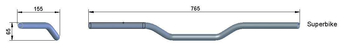 LSL Superbikelenker L01, schwarz