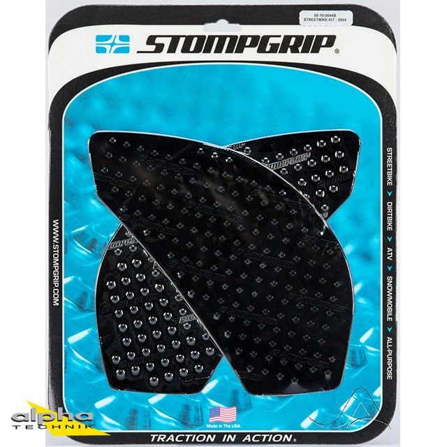 Stompgrip schwarz, Volcano, für Kawasaki ER6f und ER6n, 2012-16