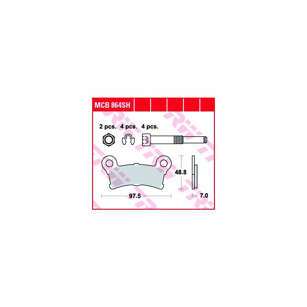 TRW Bremsbelagsatz Sinter Street MCB864SH hinten