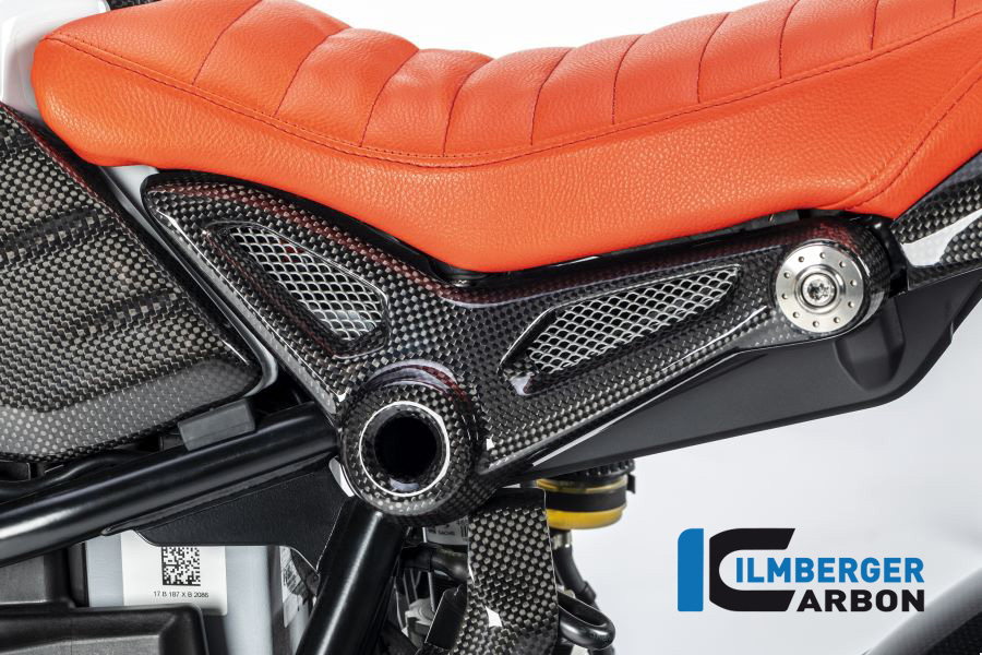 Ilmberger Carbon Abdeckung am Rahmenheck links, glänzend, BMW R nineT 2014-2017, R nineT Racer, Scrambler, Urban GS 2016-