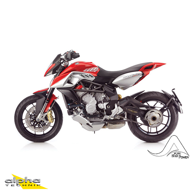 Stompgrip schwarz, Volcano, für  MV Agusta Rivale 800, Stradale 800, 2014-2015