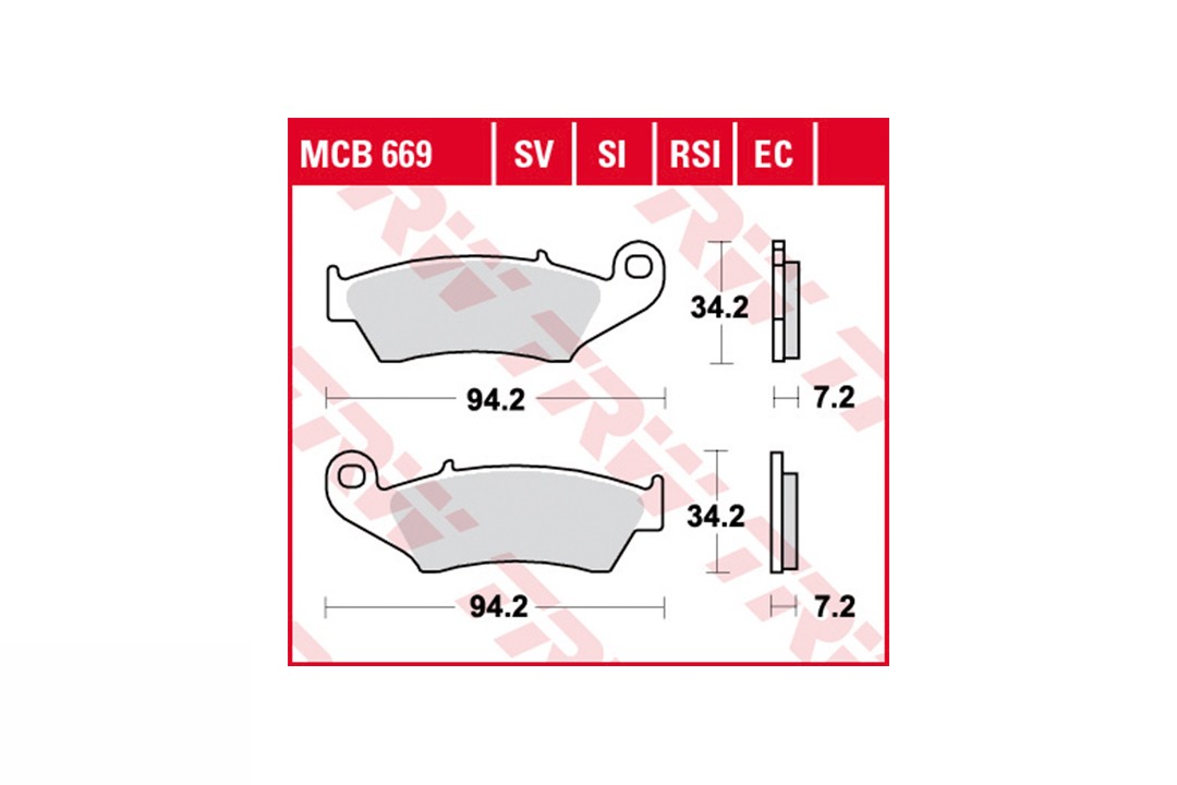 TRW Bremsbelagsatz MCB669EC