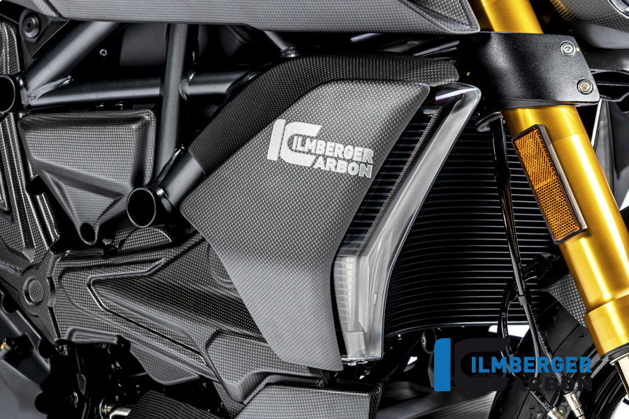 Ilmberger Carbon Wasserkühlerabdeckung rechts, matt, Ducati Diavel 1260 , 2019-