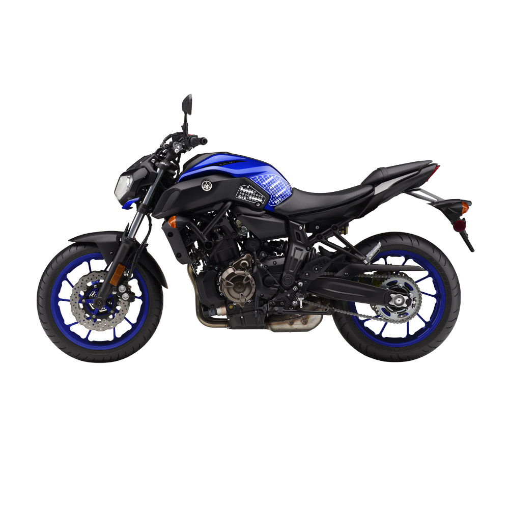 Stompgrip schwarz, Volcano, für Yamaha MT07, 2018-2021