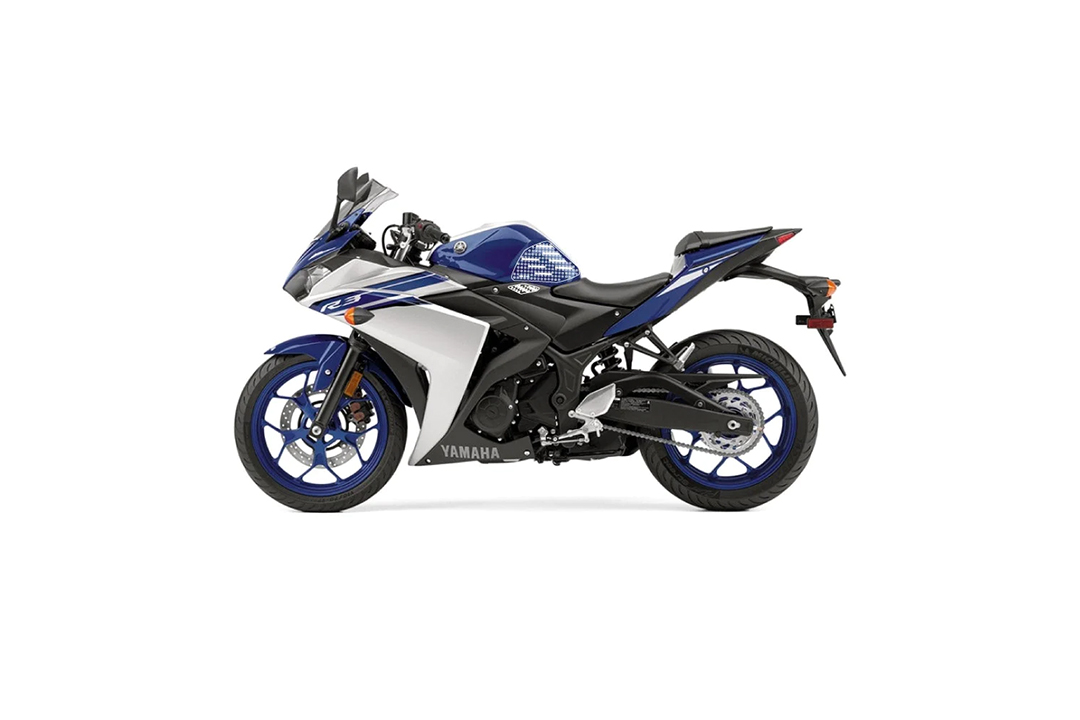 Stompgrip schwarz, Icon, für Yamaha YZF-R3, YZF-R25, 2015-2018